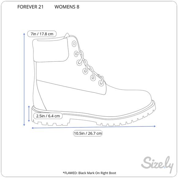 FOREVER 21 Grey White Canvas Platform Combat Lug Sole Sneaker Boot Womens 8 - Picture 2 of 10